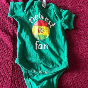 Rabbit Skins Green 'Newest Fan' Bodysuit